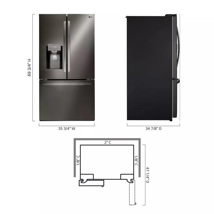 26 cu. ft. French Door Refrigerator - LFXS26973D | LG USA