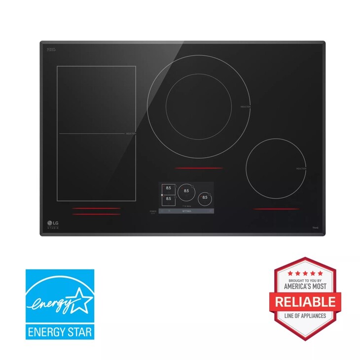 LG STUDIO 36” Induction Cooktop with 5 Burners and Flexible Cooking Zone
