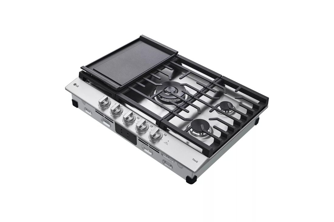 30 5-Burner Gas Cooktop with Griddle