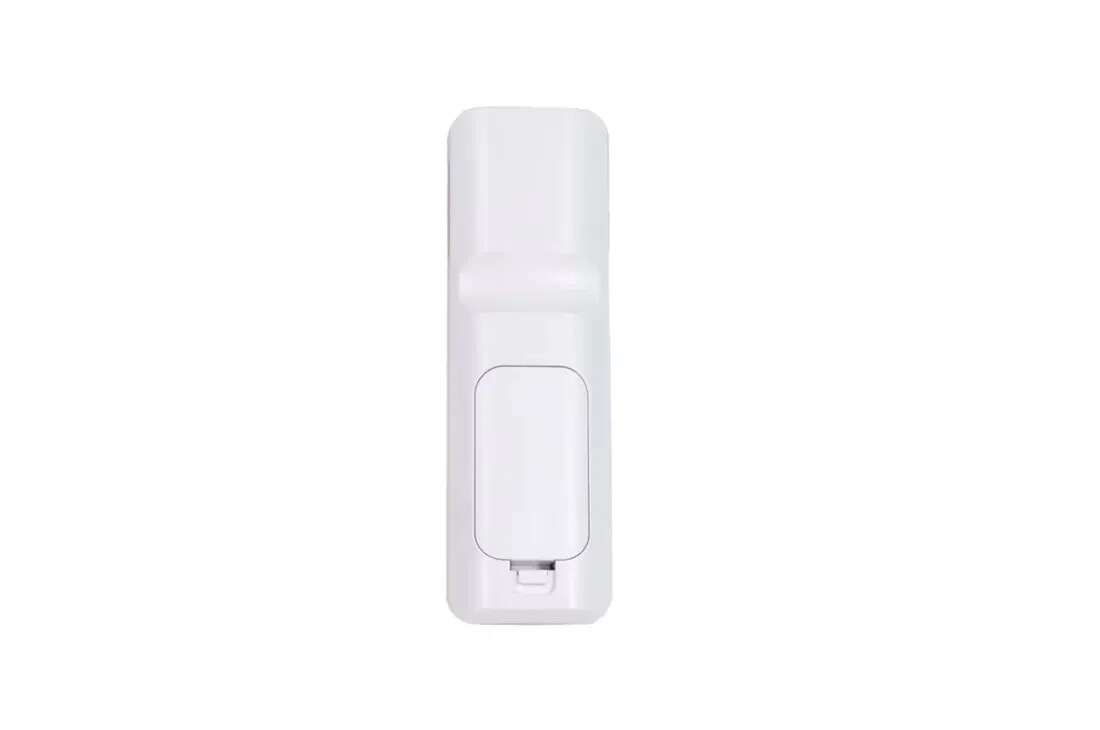 AKB73616401 TV remote control battery compartment cover in white with open access door