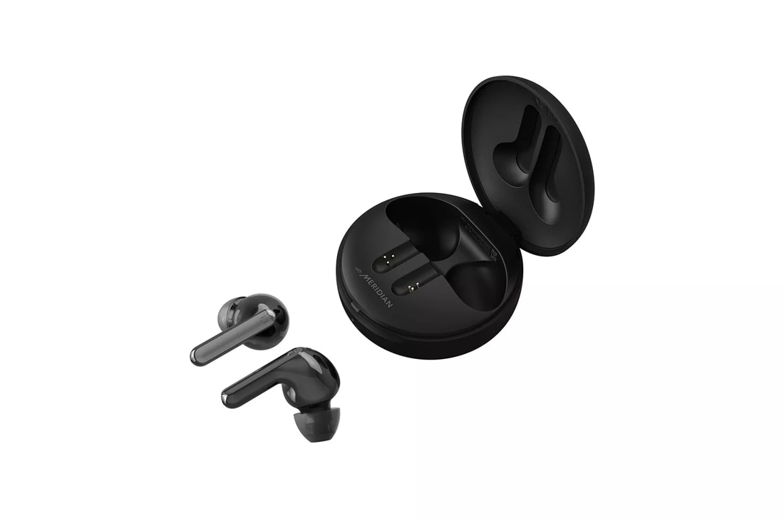LG TONE Free Active Noise Cancellation (ANC) FN7C Wireless Black Earbuds w/  Meridian Audio