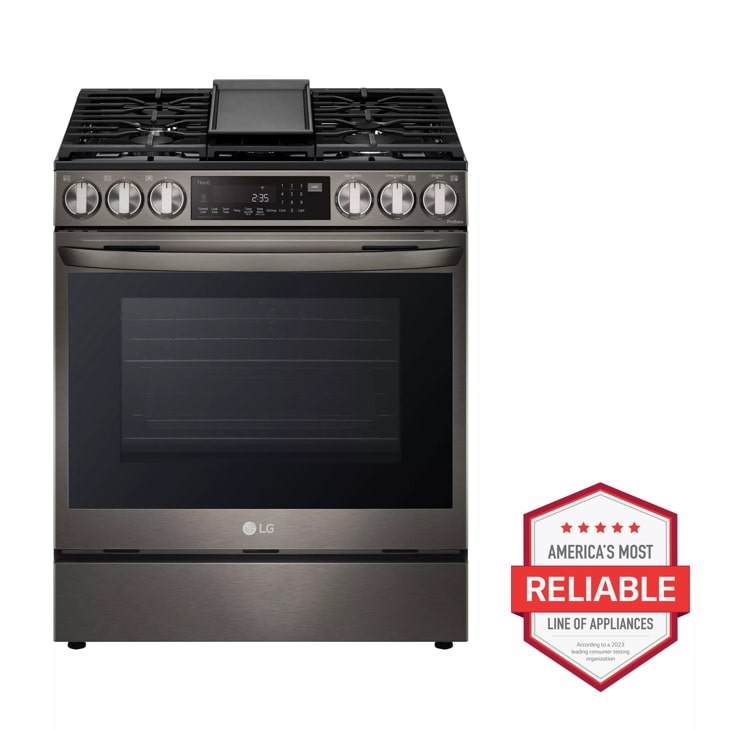 LG 6.3 Cu. Ft. Gas Slide-In Range with Air Fry in Black Stainless