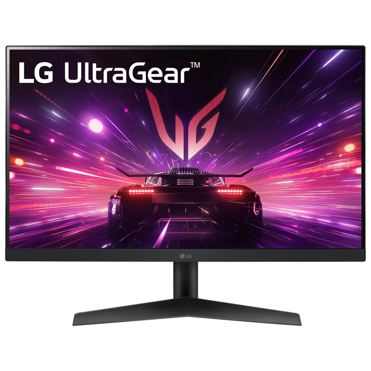 Front view of the 24 Inch LG UltraGear (24GS60F-B) gaming monitor with 180Hz refresh rate and 1ms (GtG) response time