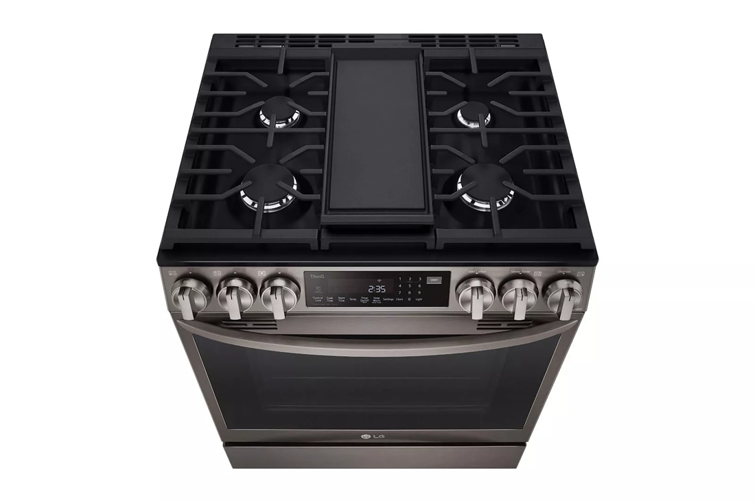 LG 6.3 Cu. Ft. Gas Slide-In Range with Air Fry in Black Stainless