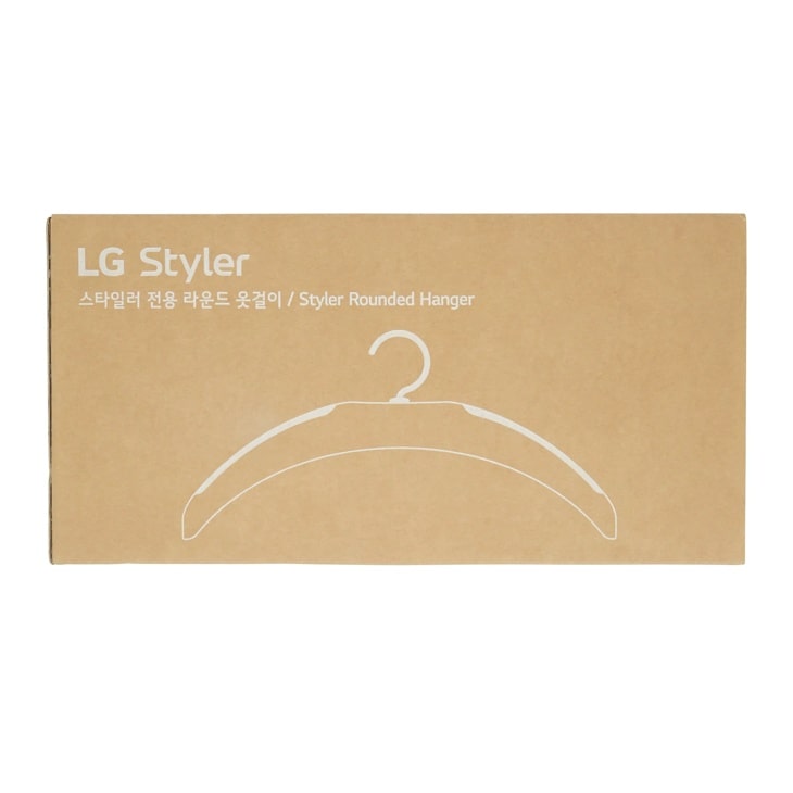 LG Styler Rounded Hanger box packaging Front View