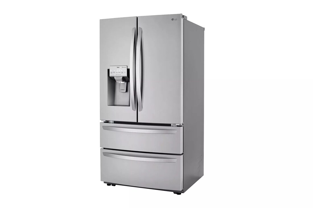 22 cu. ft. counter depth double freezer right side angle view