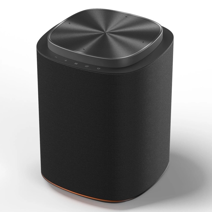 Top-down
angled shot
of the LG
Sound Suite
M7 Wireless
Speaker.