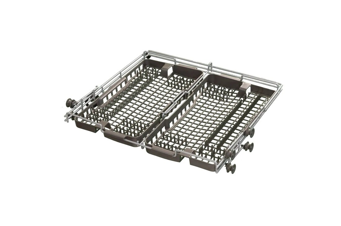 AHB73129404 dishwasher rack with metal grid design and adjustable tines for flexible dish loading