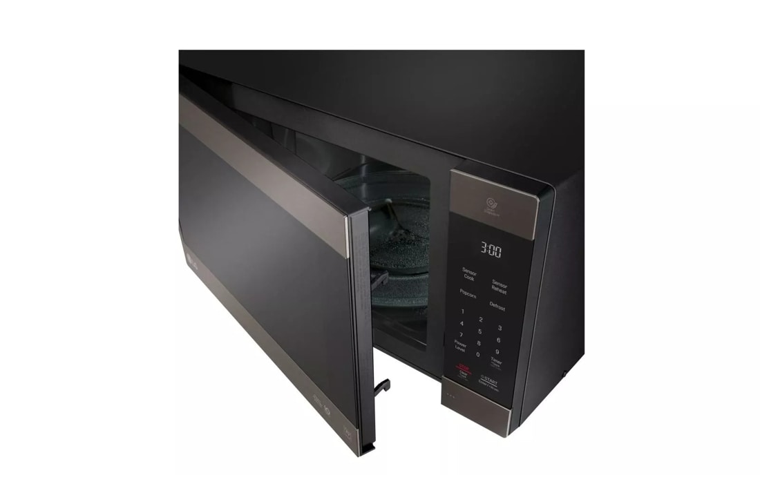 Lg black deals stainless microwave