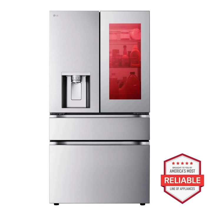 29 cu. ft. Standard-Depth MAX™ 4-Door French Door Refrigerator with Mirror InstaView® MyColor™ and Mini Craft Ice™ LF29S9775S
