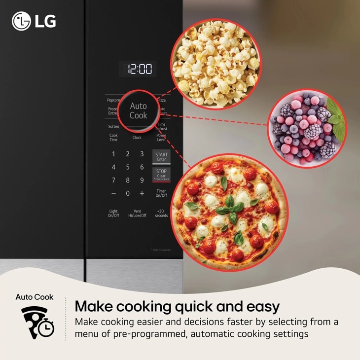 LG Microwave Auto Cook Infographic