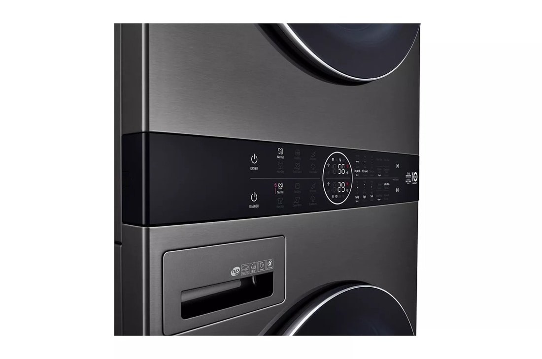 LG Front Load WashTower™ Washer & Electric Dryer Combo (Black)