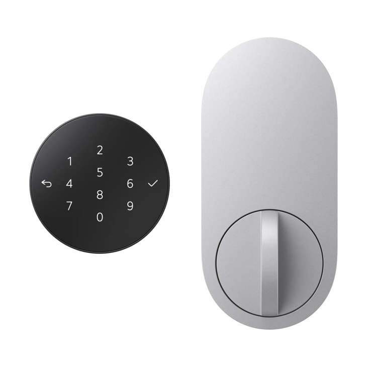 TMCDD15S smart door lock with circular keypad and silver deadbolt mechanism