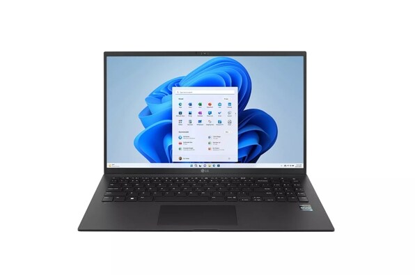 Front view of the 15 Inch LG gram (15Z90R-P.AAB6U1) laptop with 16GB RAM and Intel Core i5