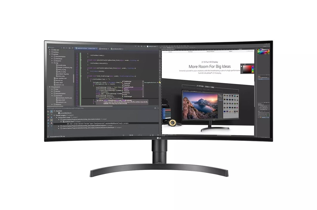 LG 34WL75C-B 34 Inch 21:9 UltraWide QHD Curved IPS Monitor with 