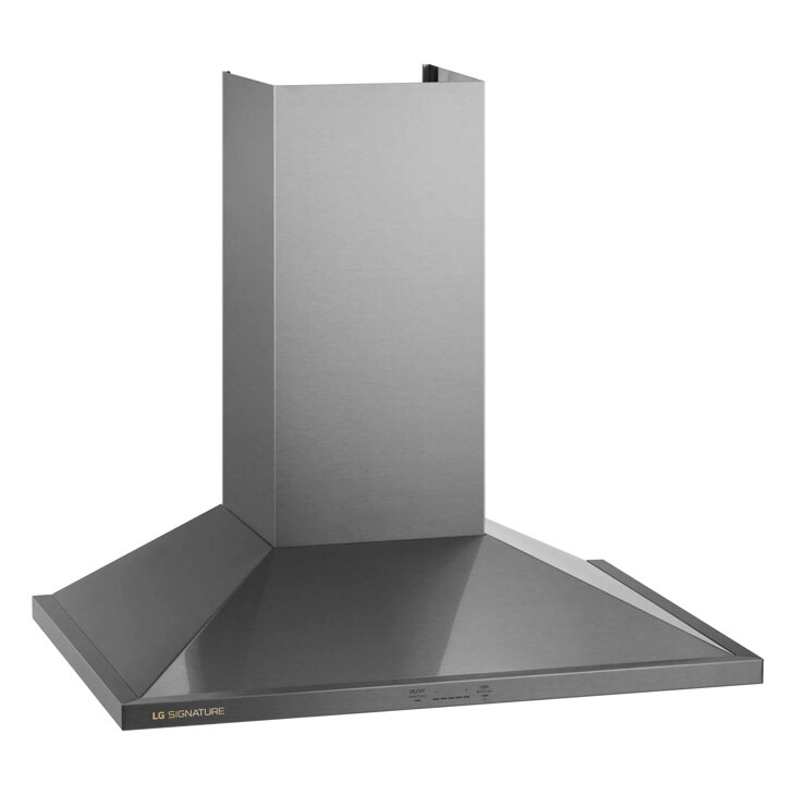 LG HCEU3039X Wall Mount Range Hood in Stainless Steel Finish - Side Angle
