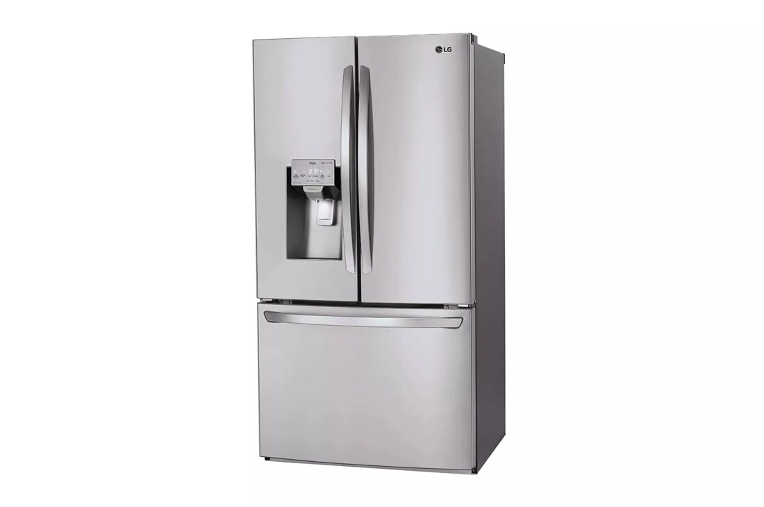 28 cu. ft. french door refrigerator right side angle view 