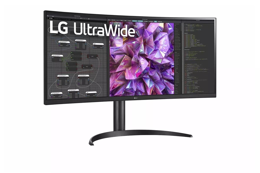  LG UltraWide QHD 34-Inch Curved Computer Monitor 34WQ73A-B, IPS  with HDR 10 Compatibility, Built-In-KVM, and USB Type-C, Black : Electronics