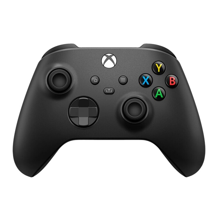 Xbox wireless controller EP229929 with black finish featuring colorful A B X Y buttons and dual analog sticks - Front View