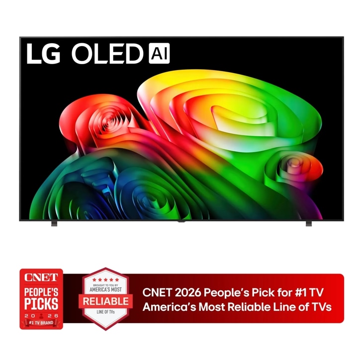 83-Inch LG B6 4K OLED TV OLED83B6GUA CNET 2026 People's Pick for #1 TV America's Most Reliable Line of TVs - Front View