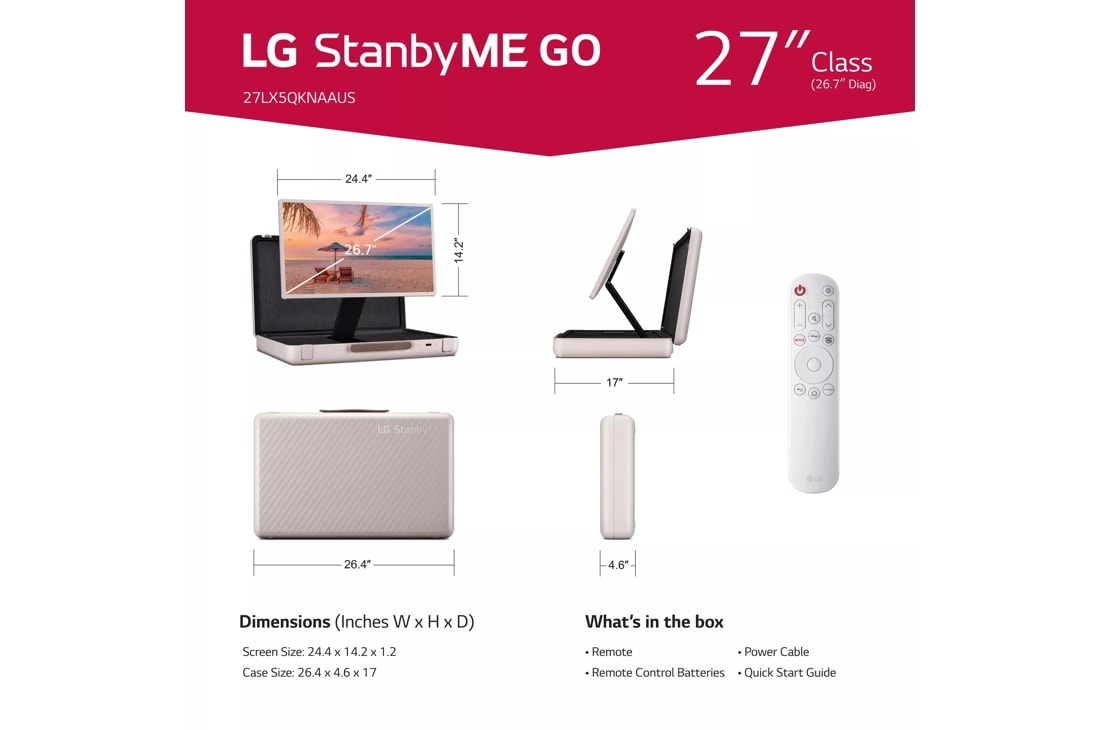 LG 27 StanbyME LED Full HD Touch Screen Smart TV