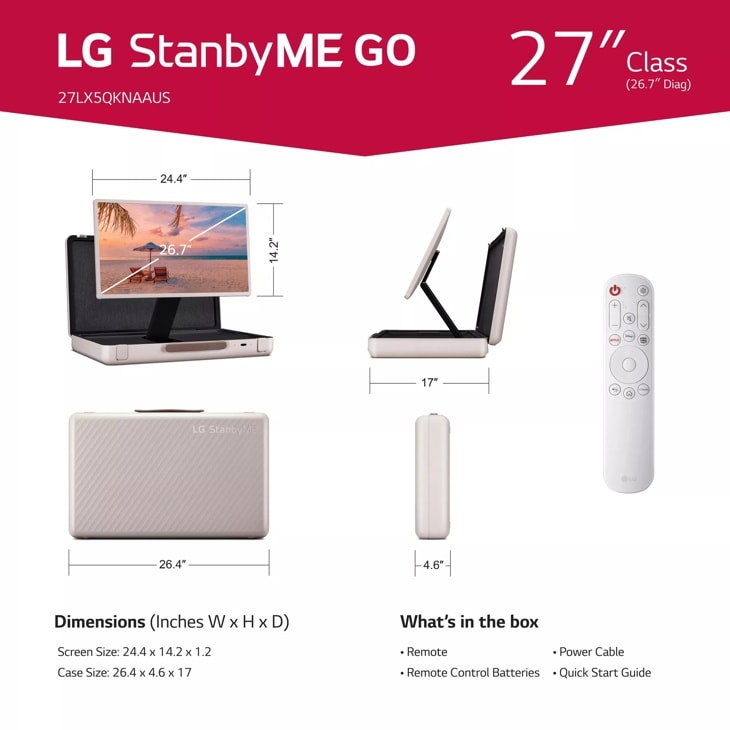 lg stan by me 27インチ　スタンバイミー LG StanbyME Bundle - 27'' Rollable Touch Screen + XT7S Speaker