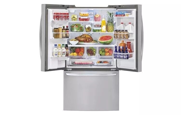Mega-Capacity 3 Door French Door Refrigerator with Smart Cooling Plus