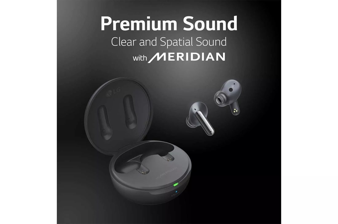 Earbuds (TONE-FP8-Black) Free - Noise LG USA FP8 Wireless UVnano | Bluetooth LG Active Cancelling True TONE