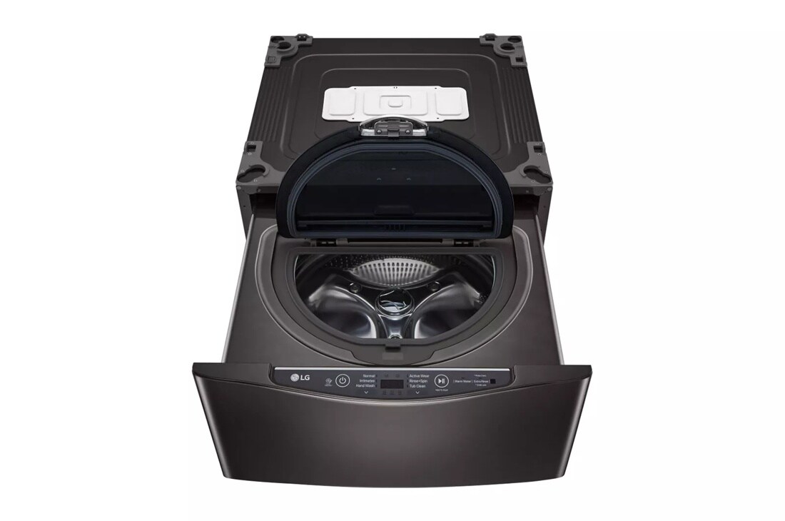Front view of the 1.0 cu. ft. LG SideKick™ Pedestal Washer, LG TWINWash™ Compatible - WD100CB. 