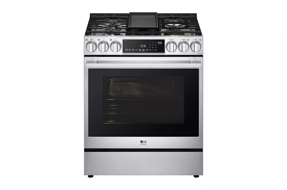 Lg dual fuel on sale double oven range