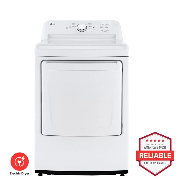 LG DLE6100W Electric Dryer Brought to You by Americas Most Reliable Line of Appliances - Front View