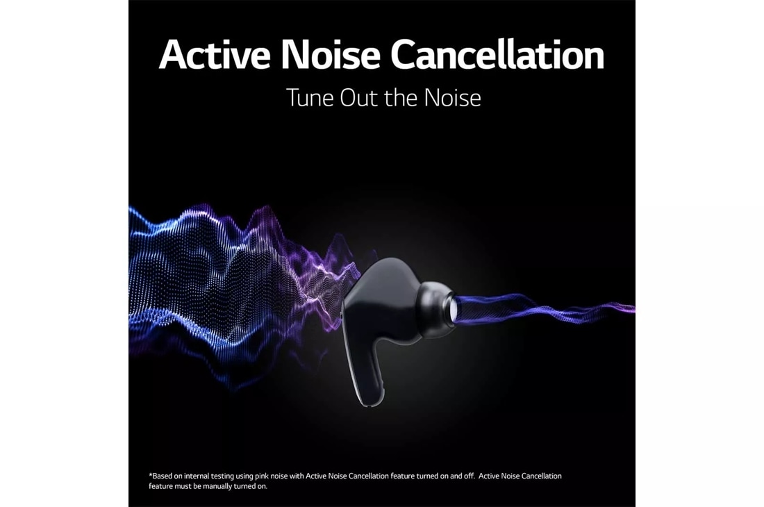 Free Earbuds Noise LG TONE Bluetooth (TONE-FP8-Black) FP8 - LG | Wireless Cancelling UVnano Active True USA