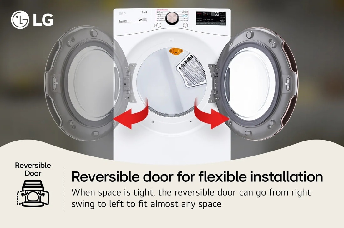 7.4 cu. ft. Front Load Electric Dryer - DLEX4000W | LG USA