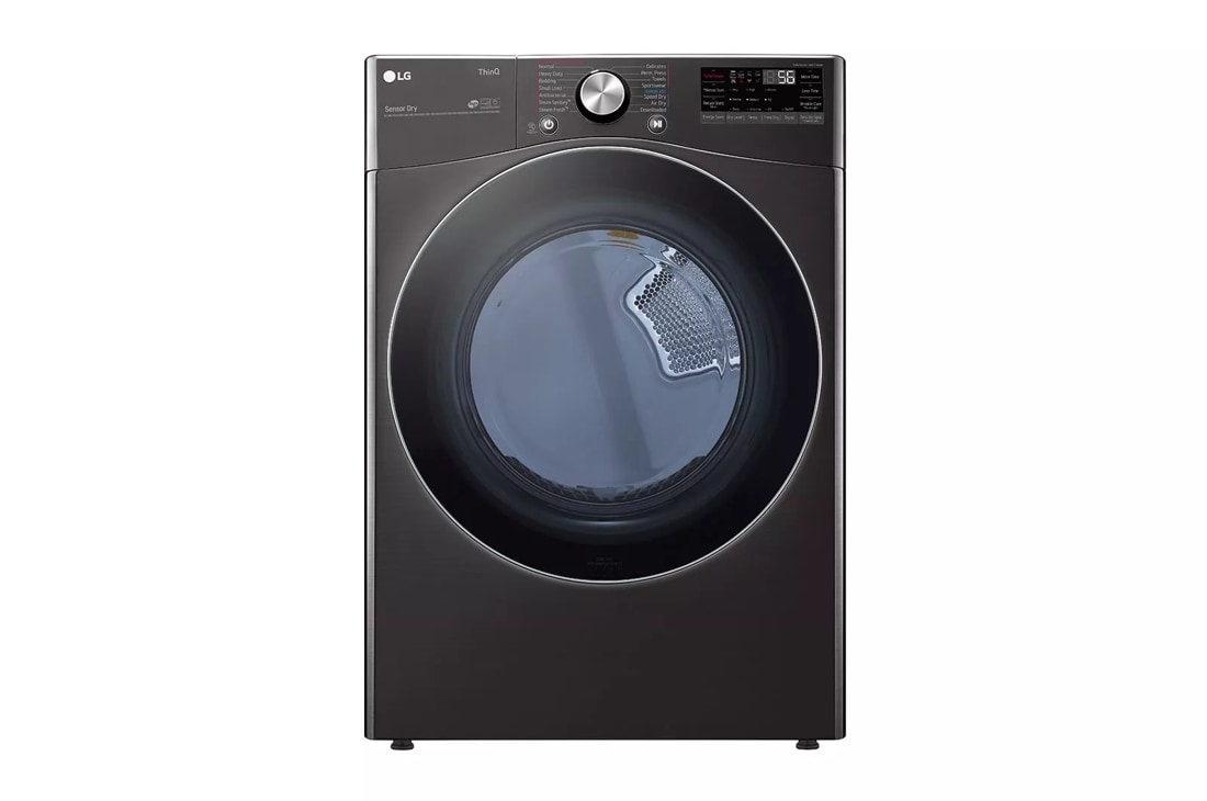 DLEX4200B LG 7.4 Cu. ft. Ultra Large Capacity Smart Wi-Fi Enabled Front Load Electric Dryer with TurboSteam - Black Steel