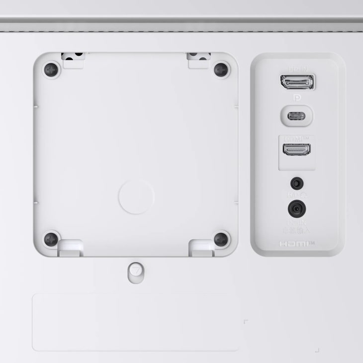 LG 34U530A-W 34 Monitor – Back with Ports