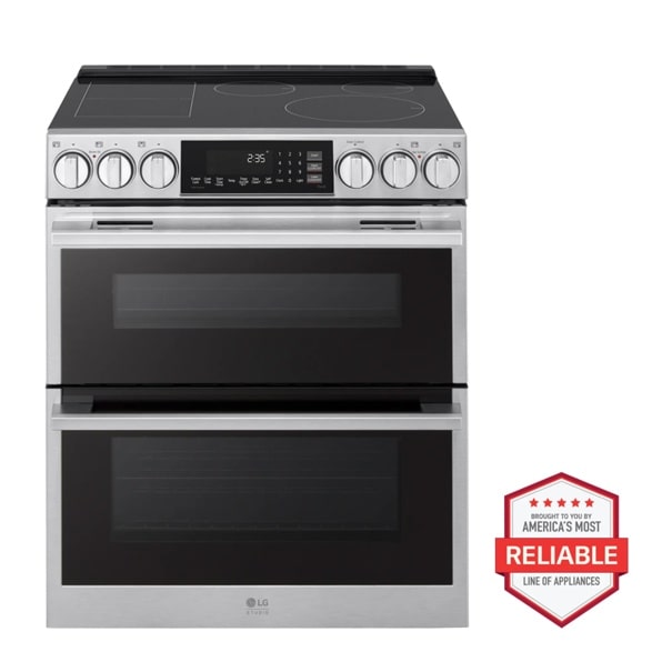 LG STUDIO 7.3 cu. ft. Double Oven Induction Slide-in Range with Probake® Convection and Air Fry 