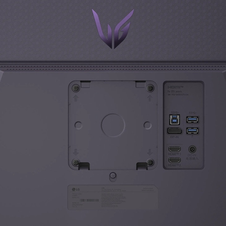 LG 27G810A-B 27 Monitor – Back View with Ports