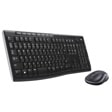 Logitech 920004536 wireless keyboard and mouse combo with full-size black keyboard featuring media controls and compact wireless mouse