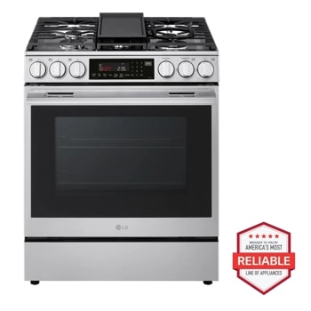 6.3 cu ft. Smart Gas Slide-In Range with InstaView®, ProBake Convection®, and Air Fry1