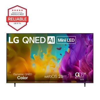 65-Inch LG QNED AI 4K TV 65QNED7SBAA with Americas Most Reliable Line of TVs badge - Front View1