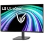 LG 27G41WB-B UltraGear Gaming Monitor with colorful abstract graphics on screen and adjustable stand