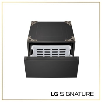 LG WDP8B Washer with Pedestal Drawer Open Showing Interior Storage Compartment1