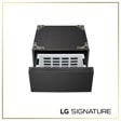 LG WDP8B Washer with Pedestal Drawer Open Showing Interior Storage Compartment