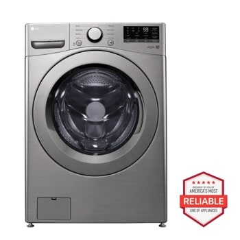 LG WM3400CV Washer with America's Most Reliable badge Front View1