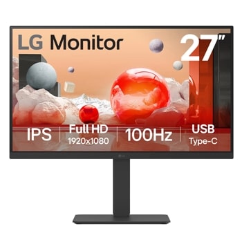 LG 27BA650-I 27-Inch Monitor with IPS Full HD 1920x1080 100Hz USB Type-C - Front View1