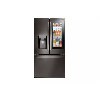 Front view of the 28 cu. ft. Smart wi-fi Enabled InstaView™ Door-in-Door® Refrigerator - LFXS28596D. 