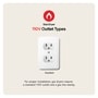 LG DLG6481W Gas Dryer 110V Outlet Types infographic showing standard outlet with installation requirements