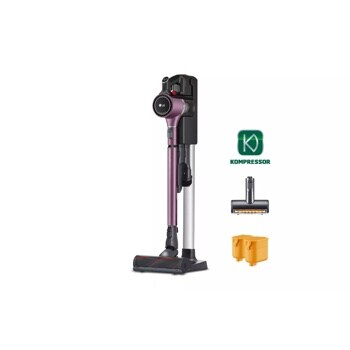 Front view of the LG CordZero™ A9 Kompressor Stick Vacuum - Vintage Wine - A927KVMS. 