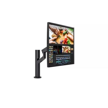 LG 28MQ780-B 28 inch DualUp Square Monitor left side angle view
