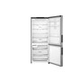 15 cu. ft. bottom freezer refrigerator front view with fully opened doors
